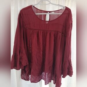 Old Navy Maroon Bohemian blouse